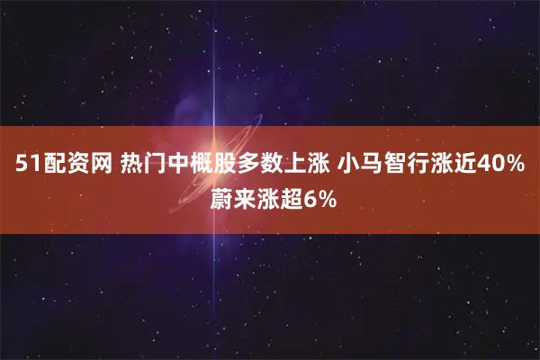 51配资网 热门中概股多数上涨 小马智行涨近40% 蔚来涨超6%